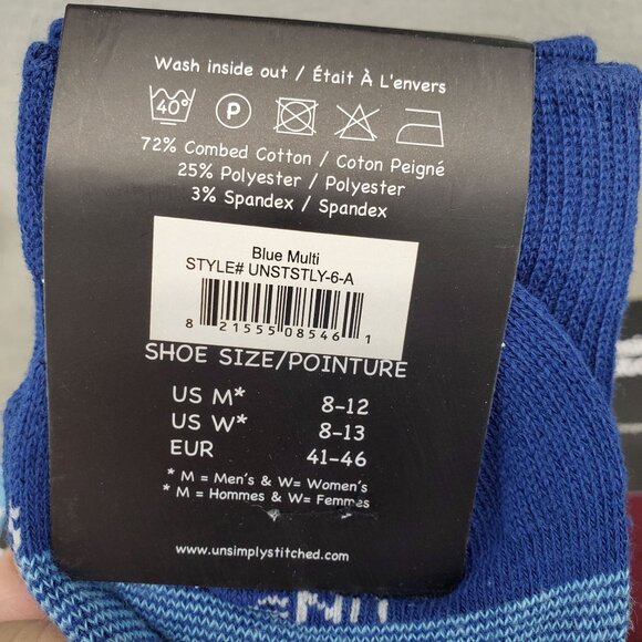 Unsimply Stitched Socks Mens One Size Four Pack Bundle of Crew Socks *NWT* - Picture 5 of 11
